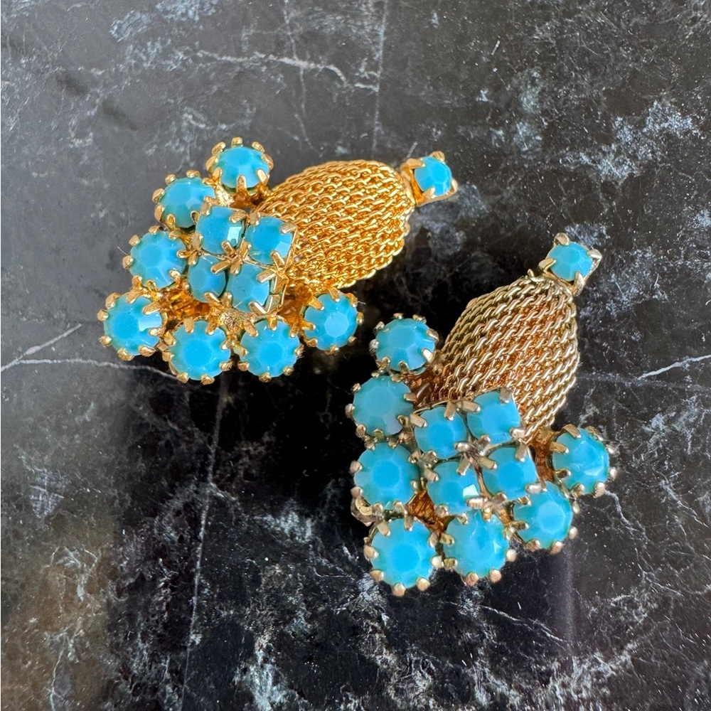 Pair of Art Deco Revival Postmodern 80s Style earrings